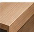 Wood retail fixture material detail